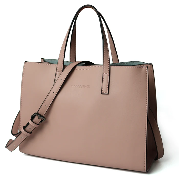 Солнечная пляжная Роскошная элегантная сумка из натуральной кожи женская сумка Bolsas женская сумка - Цвет: light pink