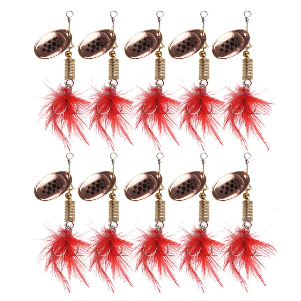 HENGJIA 10PCS Metal Spoon Artificial Bait Boat Fishing Lures Jig Super Hard Fishing Tackle 6.5CM