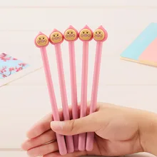 48 шт./лот корейский творческим бюро школьные стильная футболка с изображением персонажей видеоигр персик Kobito Момо Мягкий selica гелевая ручка унисекс перо 0,38 мм черные чернила