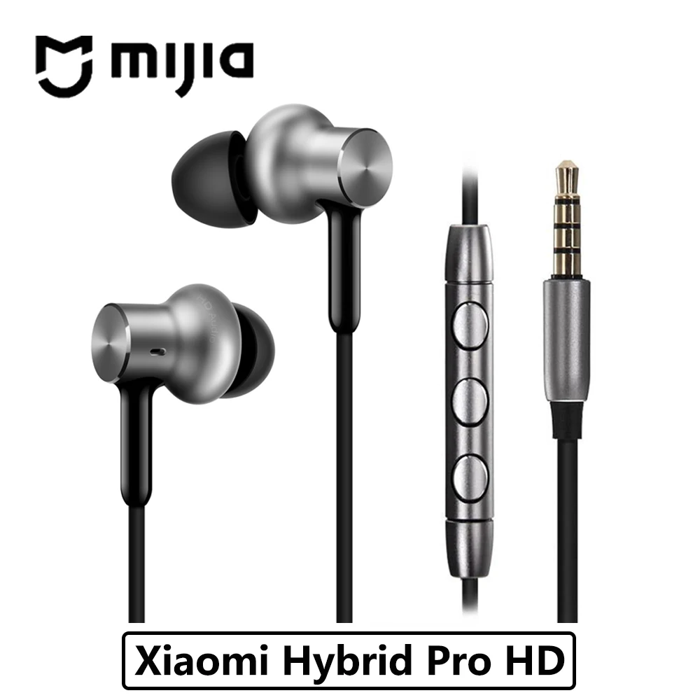 

Original Xiaomi Mi In-Ear Hybrid Pro HD Earphone With Mic Noise Cancelling Mi Headset for Mobile Phones Huawei Redmi 4