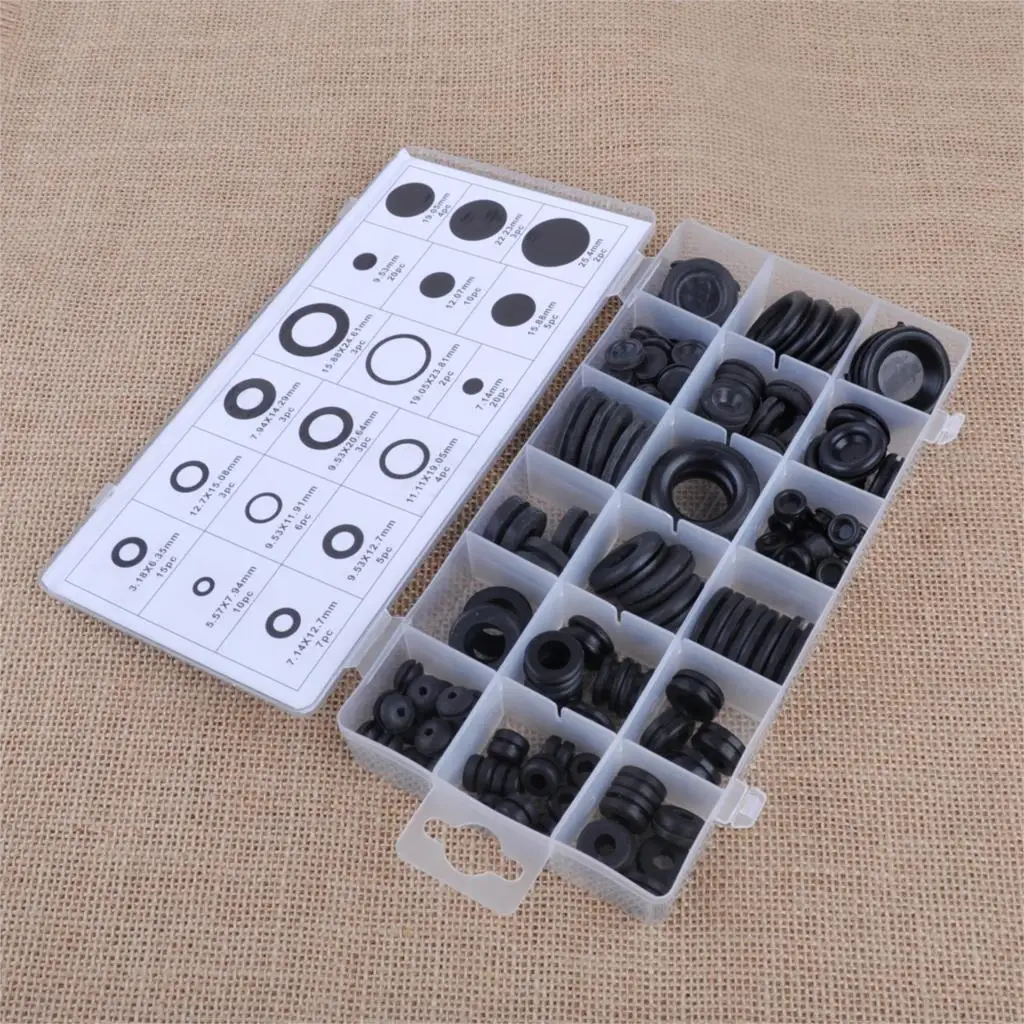 CITALL 125PCS 18 Sizes Assortment Car Auto Rubber Grommet Firewall Hole