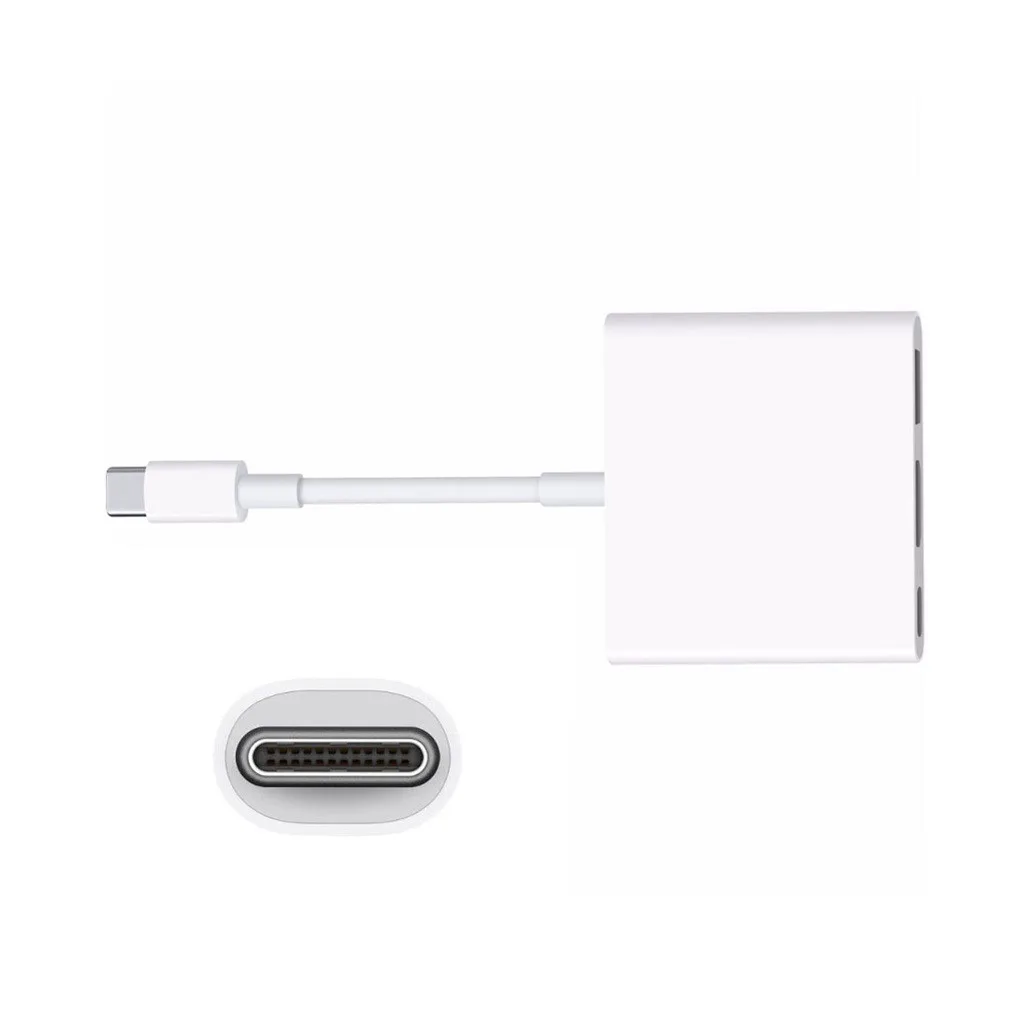 Тип-C Кабельный адаптер-переходник для Apple USB-C цифровой av-адаптер с несколькими портами MJ1K2AM/HDMI& USB FW3