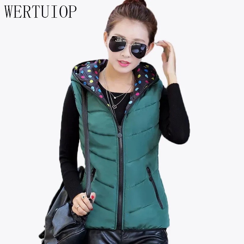 2019 Fashion Autumn And Winter Vest Women Coat Large Size Vest On Both Sides Wearing Hooded Women Waistcoat Female Vest Jacket