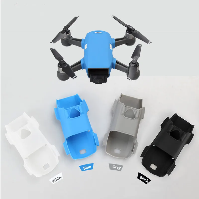 Drone Body Silicone Protective Skin Case Cover Anti Slip Resistance Protection Spare parts For DJI Spark Accessories 1 (13)