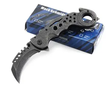 

karambit knife Stone wash All steel 250G sawtooth blade Tactical EDC Tool outdoor camping survival exploration pocket knife