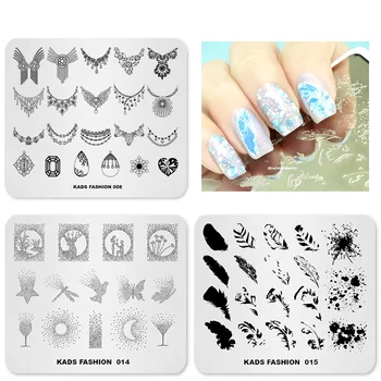 

AriesLibra Hot Sale 3pcs Nail Art Templates Fashion Print Stamping Plates Nature Nail Polish Stencil Flower Manicure Stencil