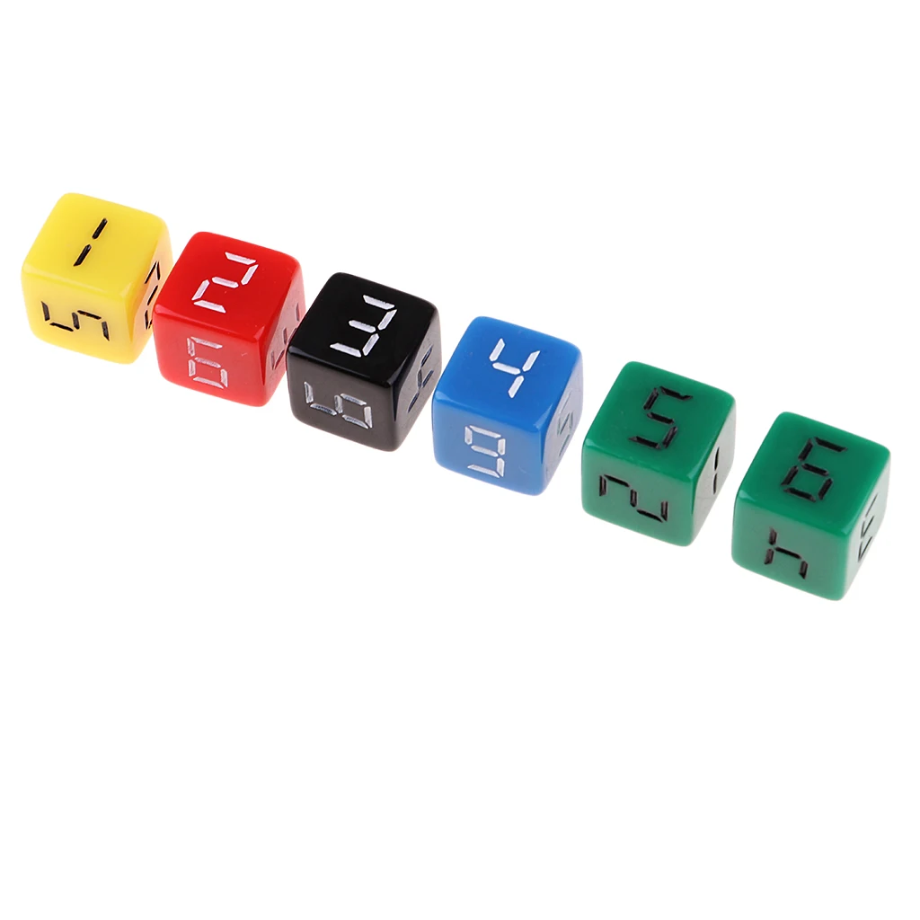 25x Acrylic Square Six Sided D6 Dices 16mm for KTV Shaker Cup Game Prop Gift Six Sided Acrylic Dice 
