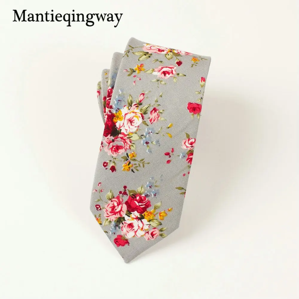 Mantieqingway 6 см мужской хлопчатобумажный галстук, деловые костюмы, шейные галстуки, Свадебный с принтом, Цветочный галстук, брендовый обтягивающий галстук, подарок - Цвет: 028