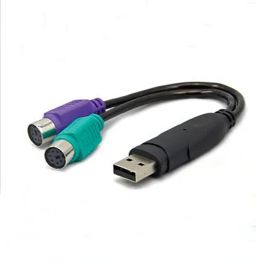 USB к PS2 кабель адаптер с чипом для мыши/клавиатуры/сканера Plug and Play 15 см|usb to ps2|usb ps2