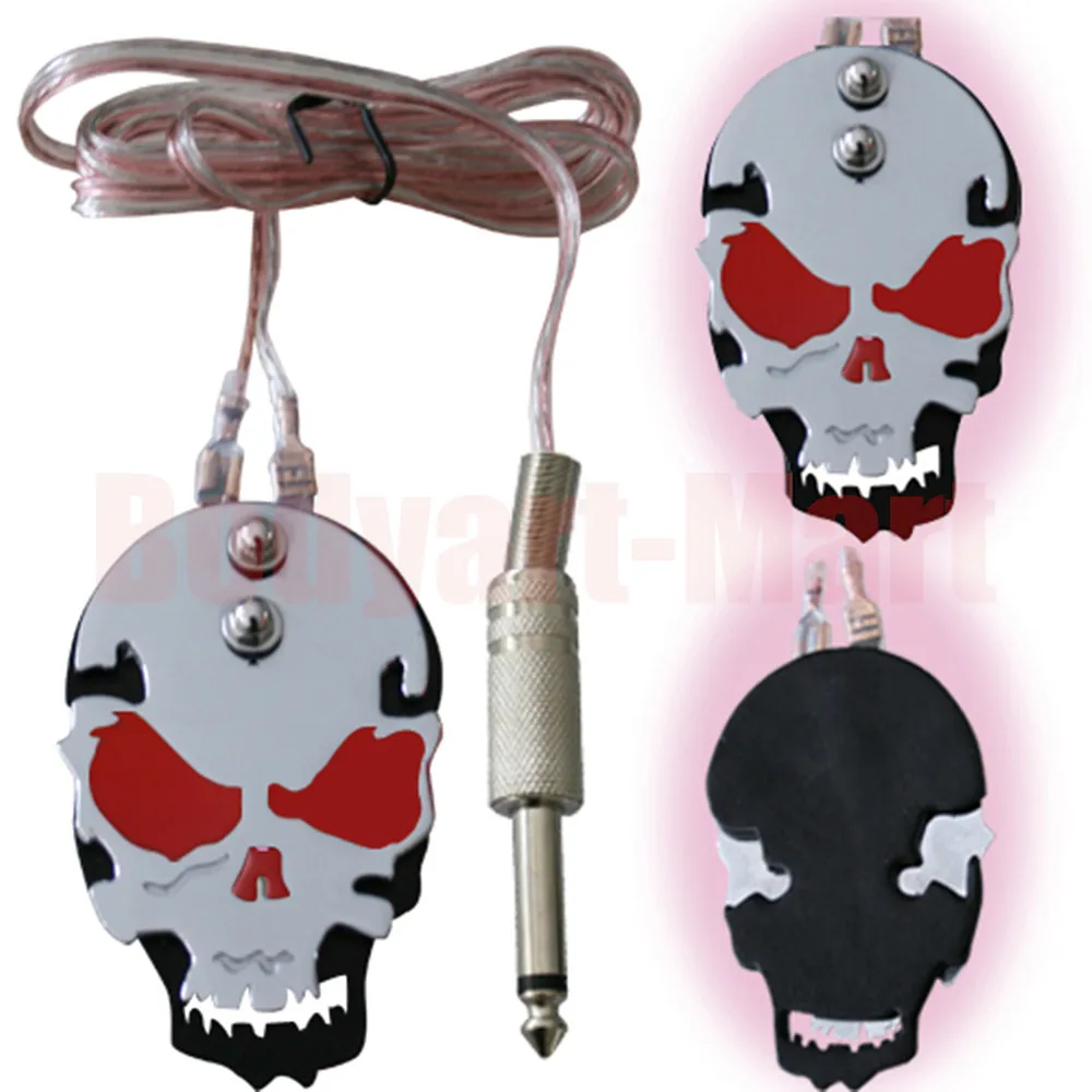 

Free Shipping Red Skull Design Stainless Steel Tattoo Foot Switch Pedal Supply TFS19-RD#