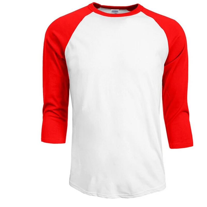 2020 New Fashion T Shirt Men Design O-Neck T-shirt Men's Casual 100% Cotton 3/4 Sleeve Tshirt Hot Sale Raglan Jersey Shirt Man