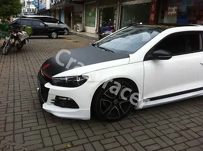 Передний бампер сплиттер Фартуки для Volkswagen VW Scirocco-R 10-12 o Стиль Неокрашенный ABS