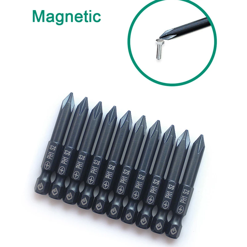 1//4/" Hex Phillips PH00 PH0 PH1 PH2 Screwdriver Drill Bit Set 50mm-200mm Magnetic