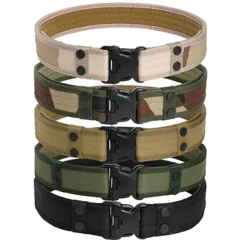 

Tactical Belt Men's Military Belts Army Thicken Canvas Tactical Outdoor Waistband Adjustable Hunting Emergency Rigger Survival
