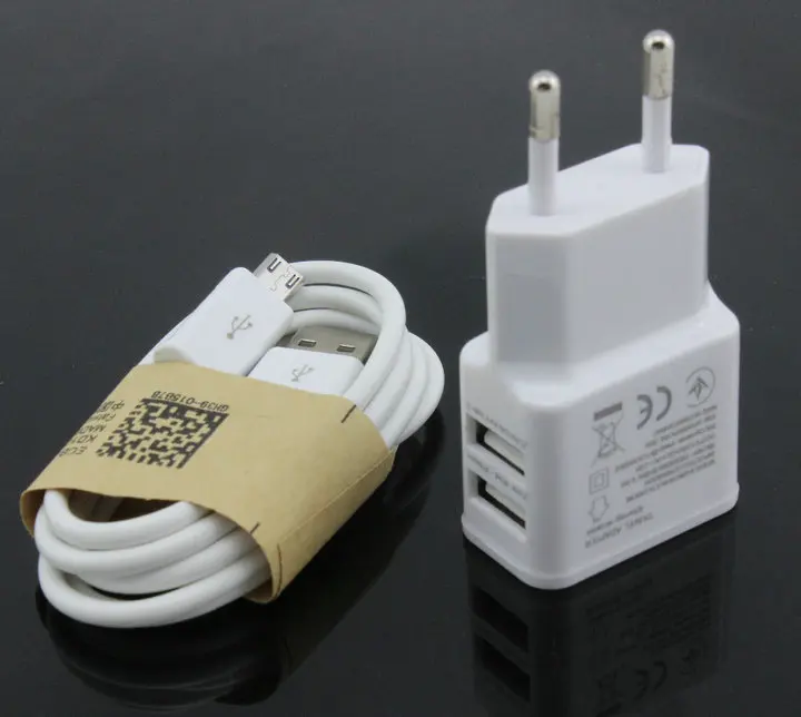 20 шт. 2в1 комплект зарядного устройства 5 в 2A два usb-порта зарядное устройство адаптер+ Micro usb кабель синхронизации данных для мобильного телефона samsung huawei Xiaomi
