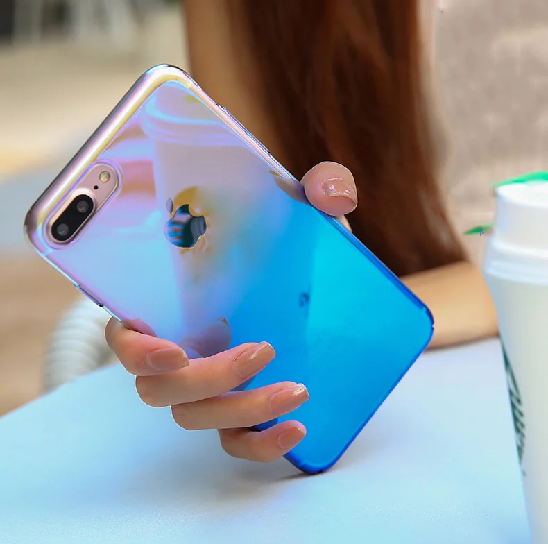 Baseus Gradient Color Cases For iPhone 7 Case Transparent Plastic Back Cover Case For iPhone 6 6s 7 Plus Capinha Couque          (14)