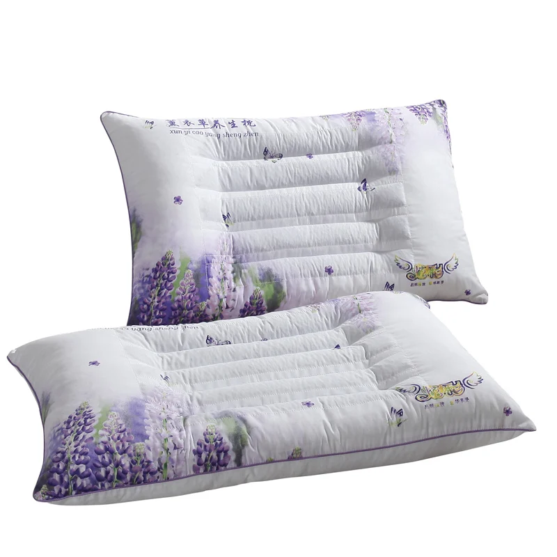 lavender pillows / Pearl cotton filling/Zero Pressure Memory Pillow Neck Health care 48*74in