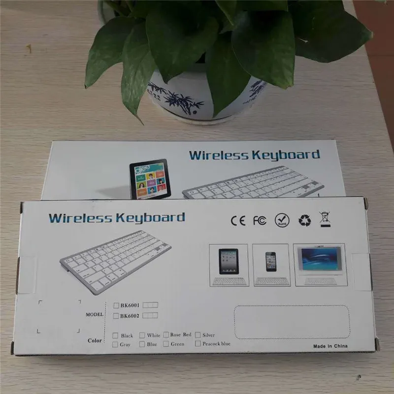 Оптовая продажа Ультра тонкая беспроводная Bluetooth клавиатура для Macbook ios Android windows
