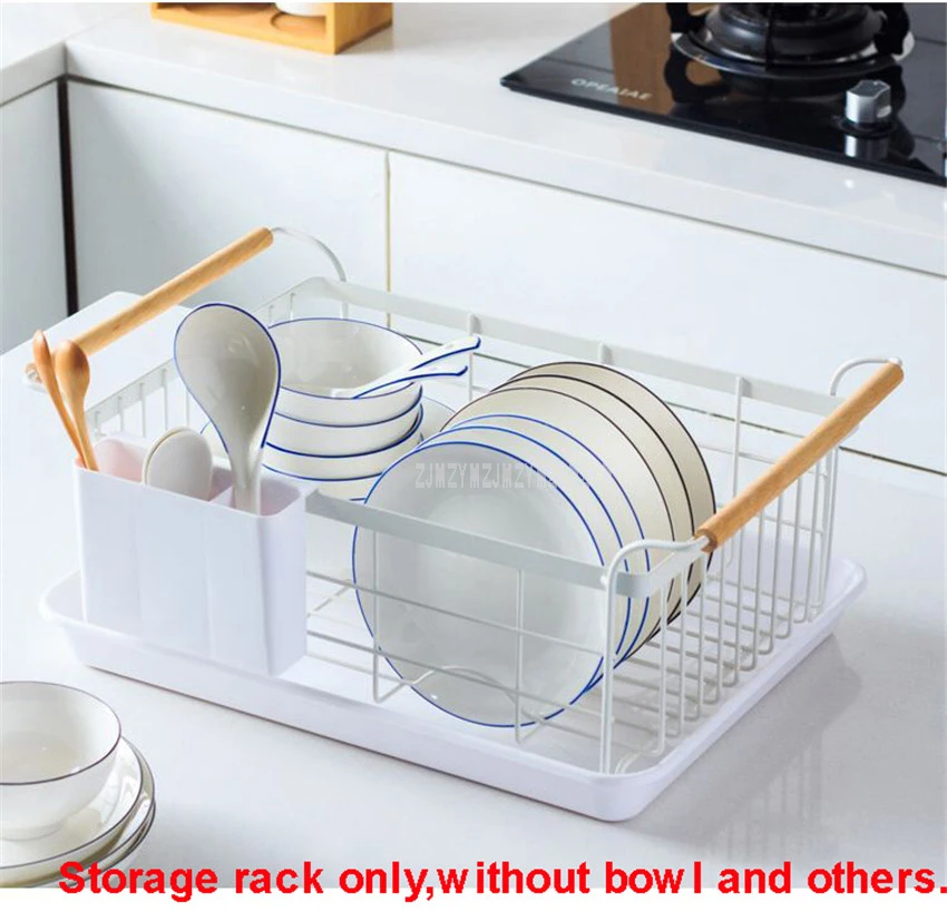 Tableware Drain Kitchen Storage Rack Iron Japanesestyle Bowl