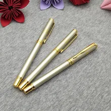 Хорошие благодарственные подарки на заказ бесплатно с вашим текстовый логотип и пожелание слова Золотой стиль роллербол ручка специальные подарки для клиентов