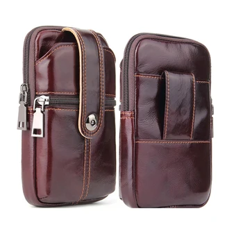 

Universele Mobiele Telefoon Bag Case voor Samsung S8 S9 plus Note 9 S7 S6 Lederen Riem Clip Pouch Holster voor iPhone XR XS Max