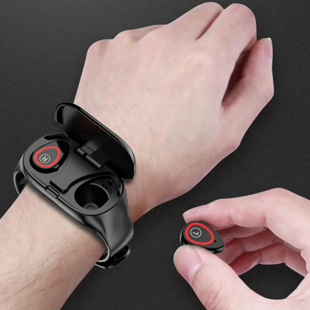 

SH30 AI Smart Watch Wireless Bluetooth Earphone Headset Fitness Tracker Blood Pressure Heart Rate Monitor Bracelet Smart Band