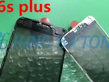 

100pcs Original Cold Press Replacement LCD Front Touch Screen Glass Outer Lens with frame OCA+Polarized film for iphone 6s plus