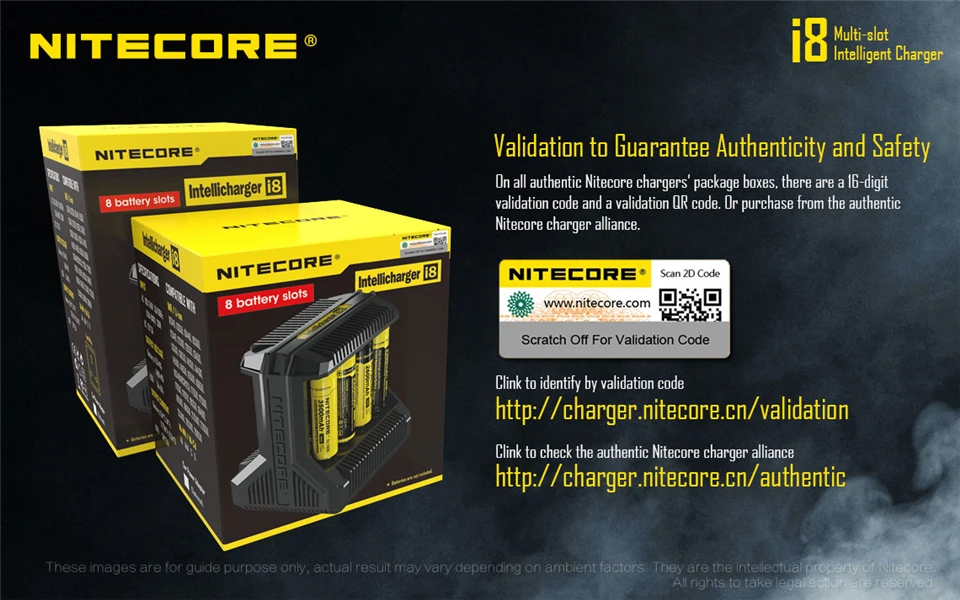 Nitecore i8 Новое i4 i2 интеллектуальное зарядное устройство 8 слотов всего 4A выход смарт-зарядное устройство для Li-Ion 18650 16340 10440 AA AAA 14500 26650