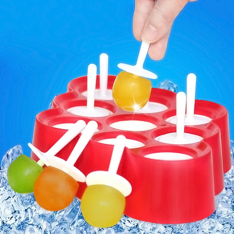 Buy Silicone Mini Pop Molds Ice cream Tools Ball Makers Popsicle Molds 9