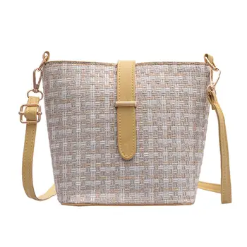 

Handbags Women Straw Bag 2019 Beach Summer Rattan Fashion Tassel Weave Bag Ladies Shoulder Casual PU Leather Zipper Small Bags