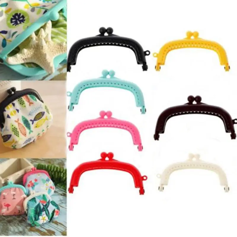 

1PC Resin Frame Kiss Clasp Lock Handle Arch for DIY Craft Coin Purse Bag Clasp Lock 8.5cm Candy Color Bag Accessories