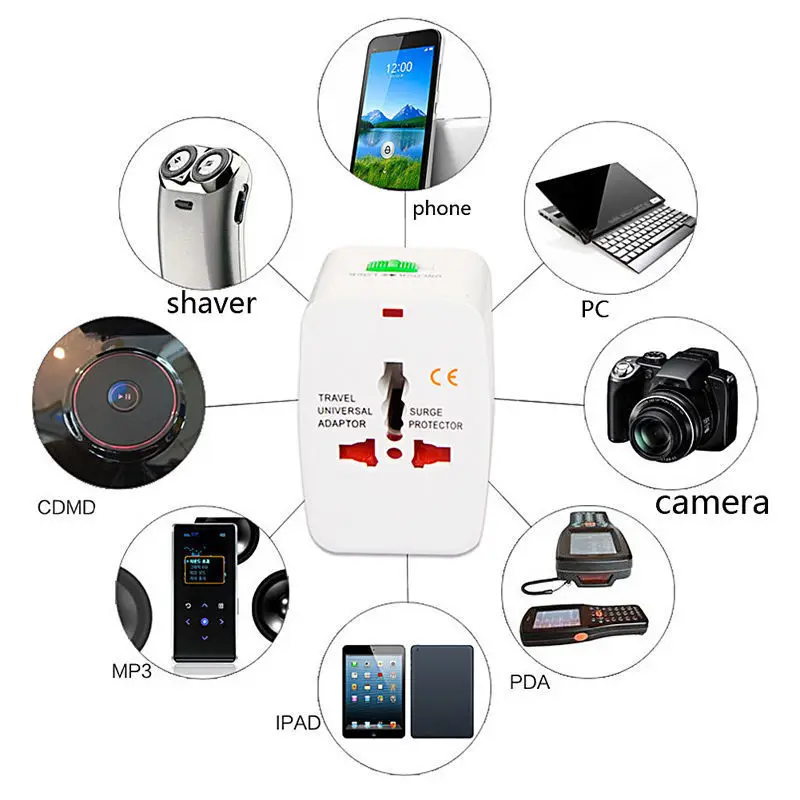 

Universal Adapter Plug USB Port US EU AU UK AC Power Travel Charger Converter