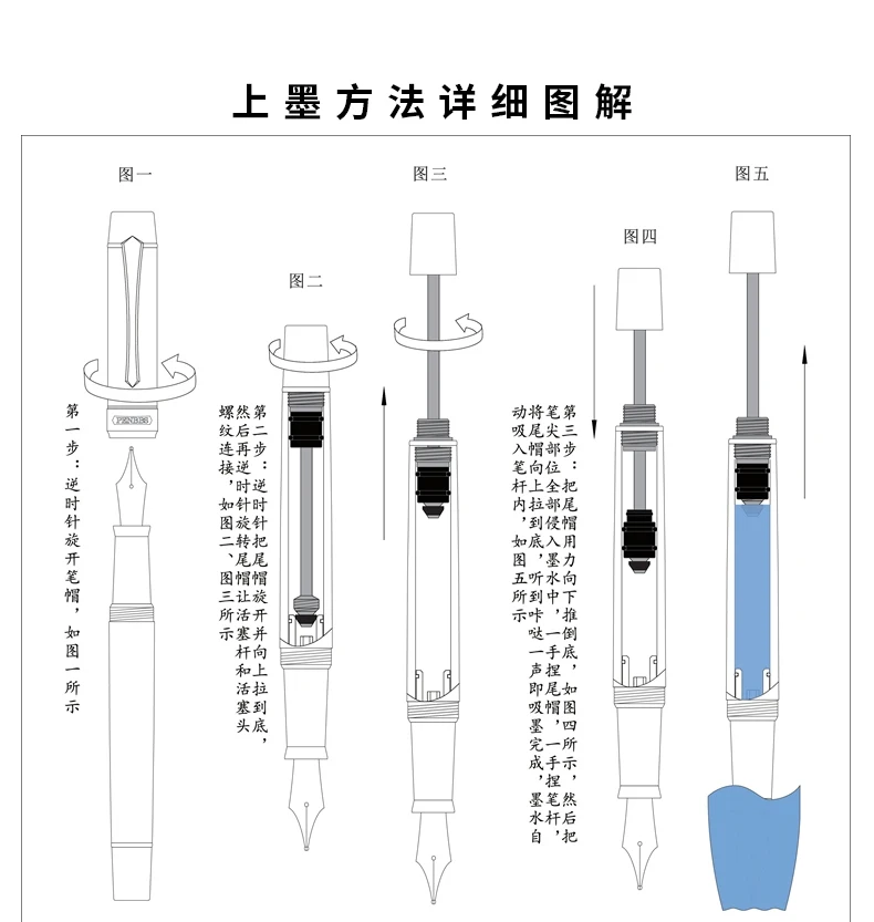 PENBBS-355 поршневая перьевая ручка из смолы, тонкий наконечник 0,5 мм, модный подарок для письма, подарок на день рождения