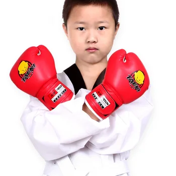 

Gloves For Children Sanda Kids Muay Thai Wushu Boxing Gloves Child Breathable PU Fight Equipment Sports Training MuayThai Gloves
