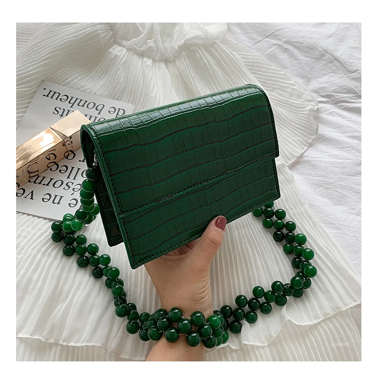 verde mensageiro saco de moda pequeno quadrado senhoras