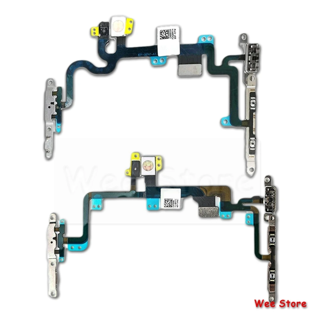 

Original Mute & Volume Button On Off Key For iPhone 7 8 Plus Power Flex Cable With Small Metal Holder Parts
