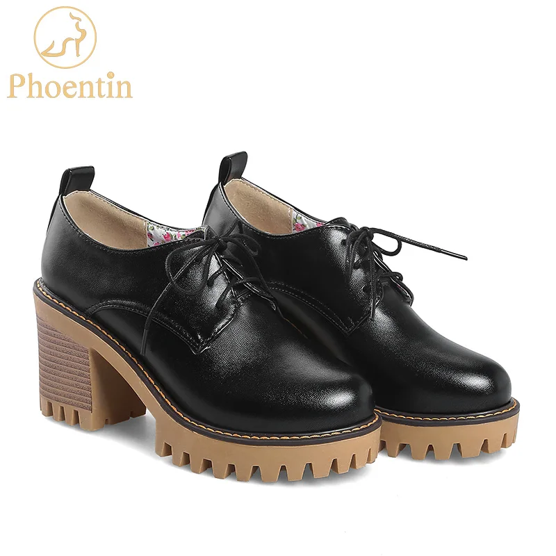 Женские осенние туфли Phoentin blace на платформе и высоком каблуке 43 размера|high heels