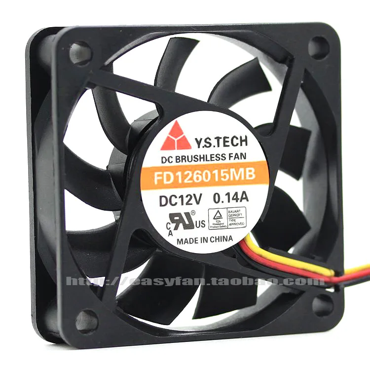 

Новый тихий охлаждающий вентилятор Y.S.TECH FD126015MB 12V6015 6 см
