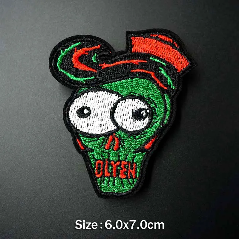 Значки с вышивкой в виде призрака смерти Черепа|iron on badges|iron onbadge embroidered |