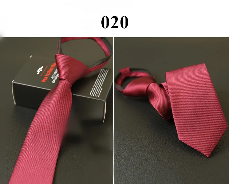 Ленивый корейский вариант мужской узкой версии 6 см на молнии галстук британский Повседневный брак чистый черный легко тянет тренд - Цвет: 020
