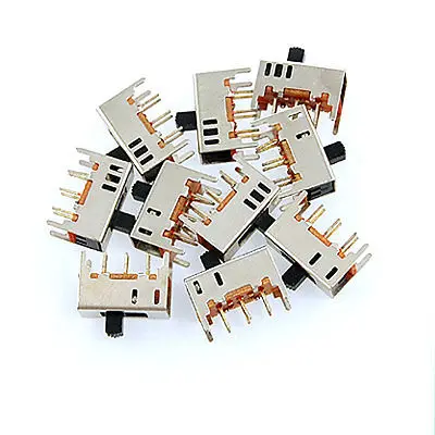 10 шт. PCB DC 50 в 0.3A 2 Позиции DPDT 2P2T Мини Вертикальный скользящий переключатель 6 Pin