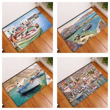 CAMMITEVER пейзаж море лодка коврики мягкие фланелевые 3D коврик, мат ковер для декора гостиной