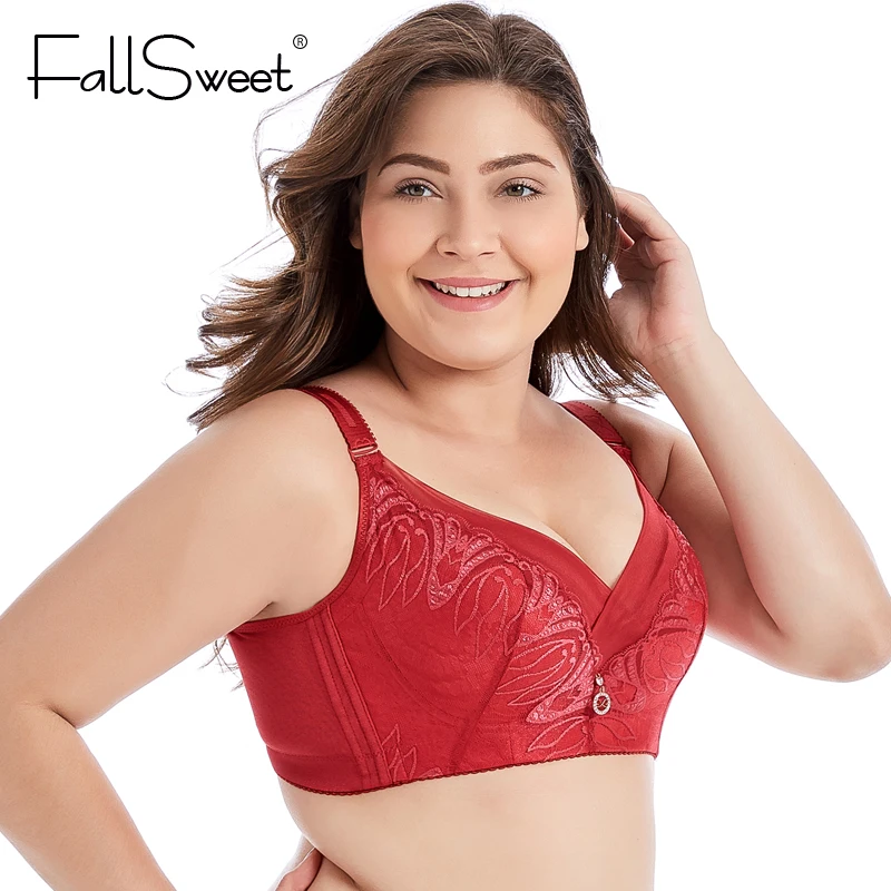 FallSweet Full Coverage Comfortable Bra for Women Full Cup Non Padded Minimizer Bra White Black