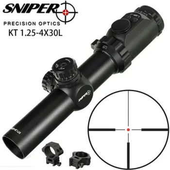 

SNIPER KT 1.25-4X30L 35mm Tube Hunting Riflescopes Compact R12 Glass Etched Reticle llluminate Turrets Lock Reset Tactical Sight