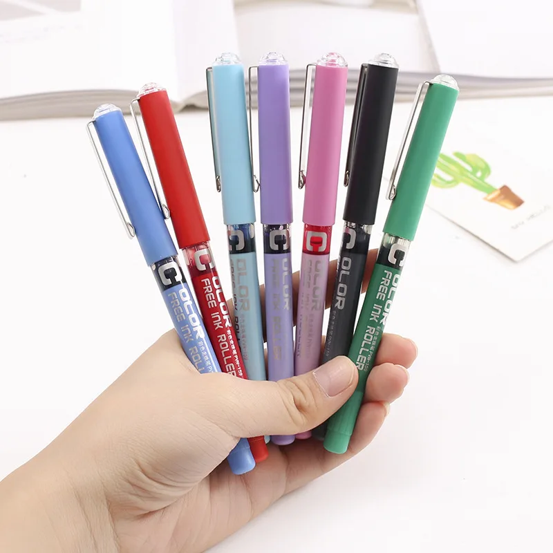 

7pcs green ballpoint pen Originality Direct Liquid Fluorescent Pen Ball pen Stationery Office & School Stationery Articles