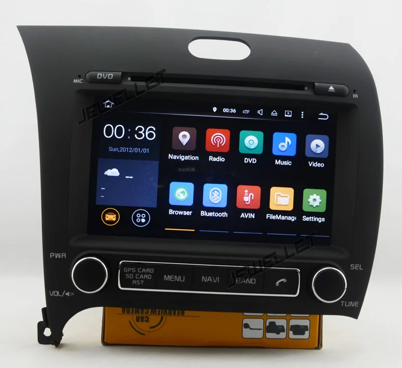 Top Quad core 1024*600 HD screen Android 9.0 Car DVD GPS radio Navigation for Kia Cerato forte 2014-2016 with 4G/Wifi DVR OBD 1080P 2