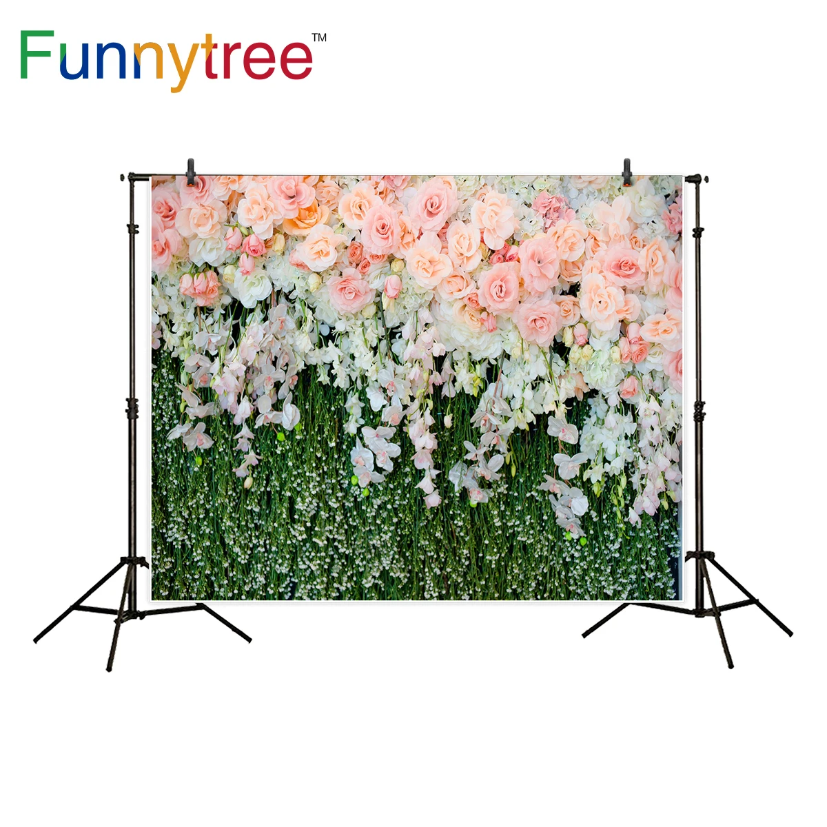 Фон Funnytree для фотосъемки розовая роза цветок трава настенное украшение свадебный