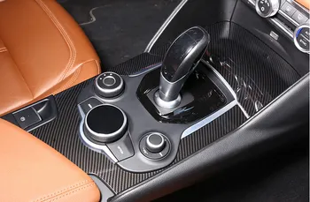 

LHD For Alfa Romeo Giulia 2017-2019 ABS Carbon Fiber Interior Center Console Gear Shift Panel Cover Trim Auto Accessory