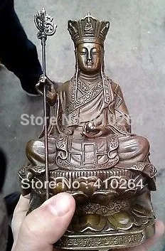 

Chinese Buddhism Red Bronze Lotus Kwan-Yin GuanYin Sleeping Buddha Statue