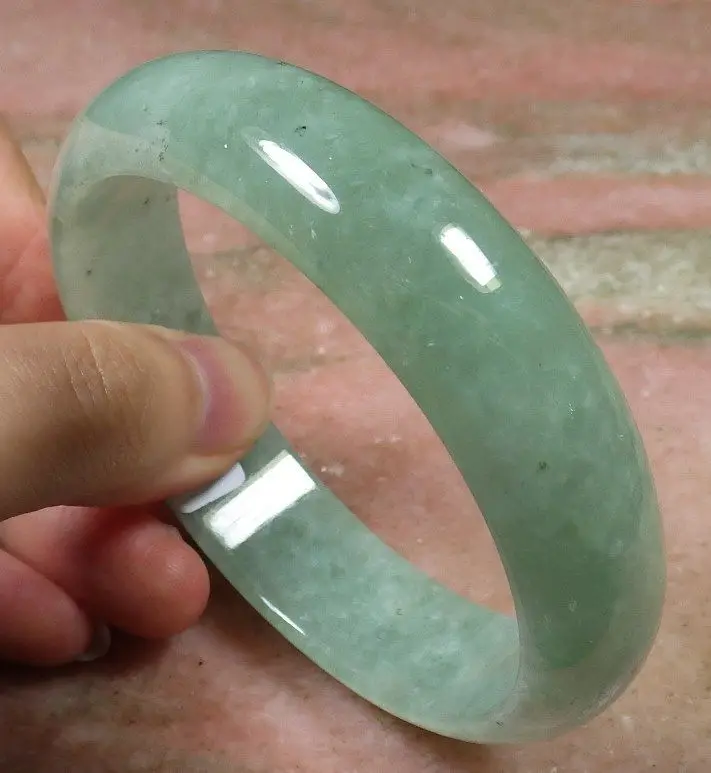

Certified Green 100% Natural A stone stoneite Bangle Bracelet 60mm 419858